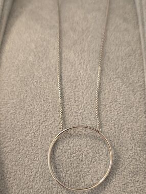 Skagen Stainless Steel Open Circle Pendant Necklace